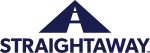 Straightaway logo with uppercase text and a stylized letter A in dark blue.